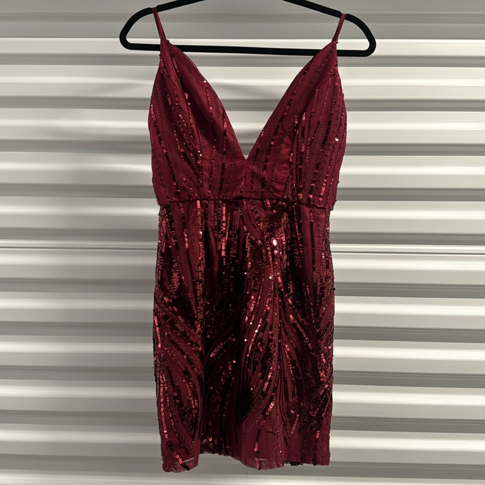 Gently used red holiday/party dress